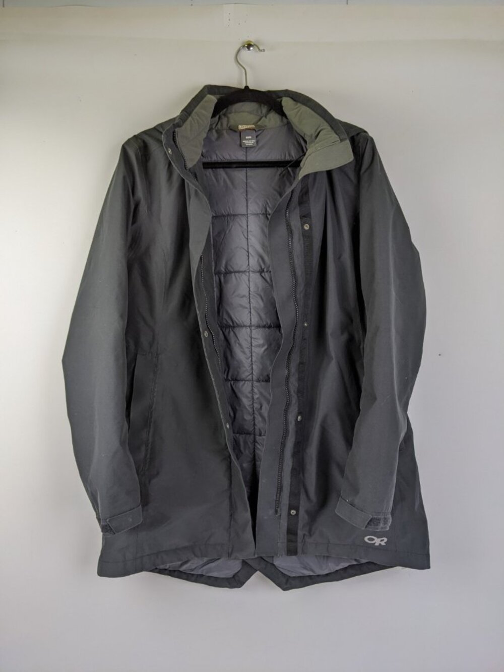 Outdoor Research Insulated Zip Front Jacket Womens Size Medium Gray Nylon